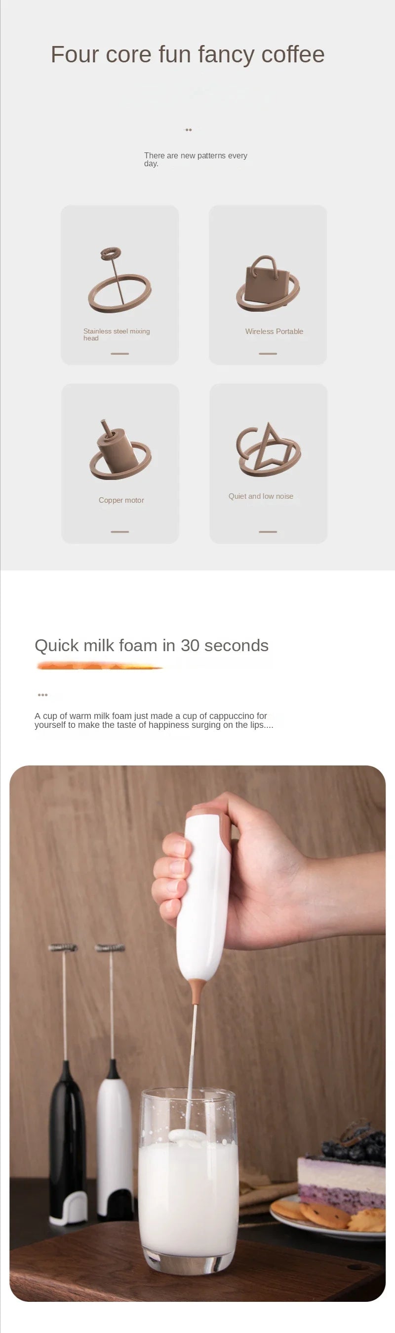 Milk Frother — Café-Quality Foam at Home
