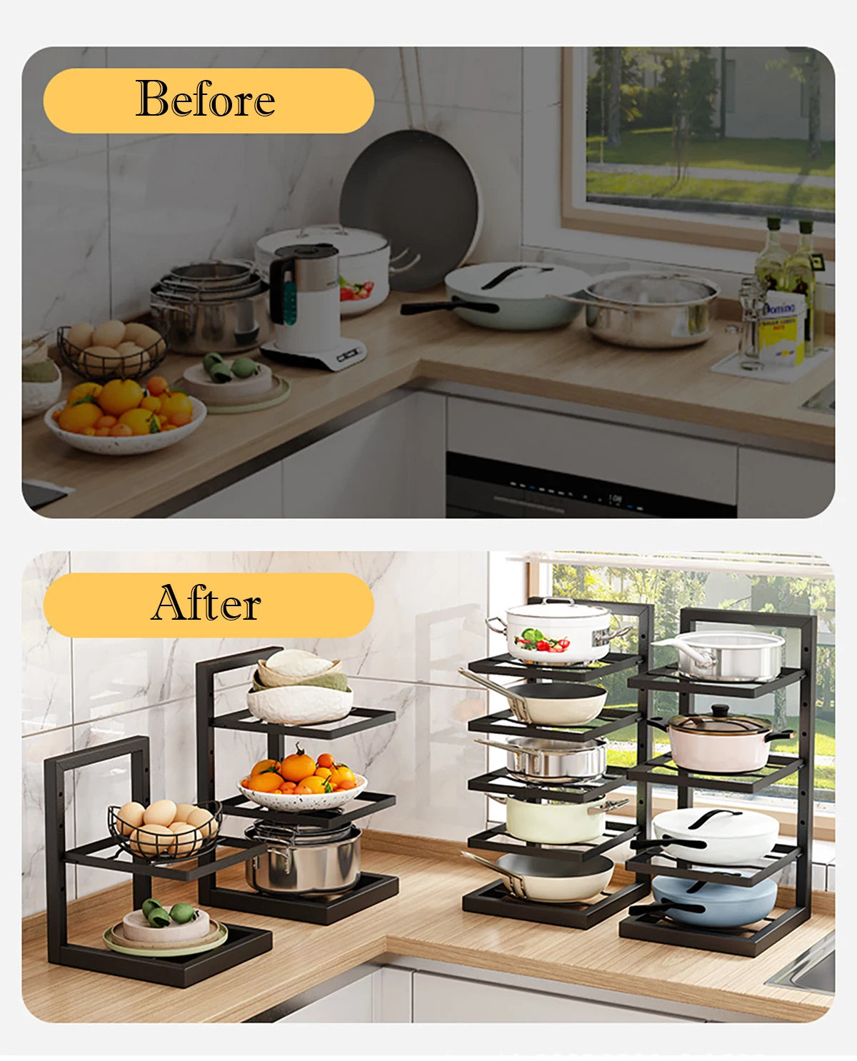 Cabinet Pot Organizer — Instant Space Upgrade