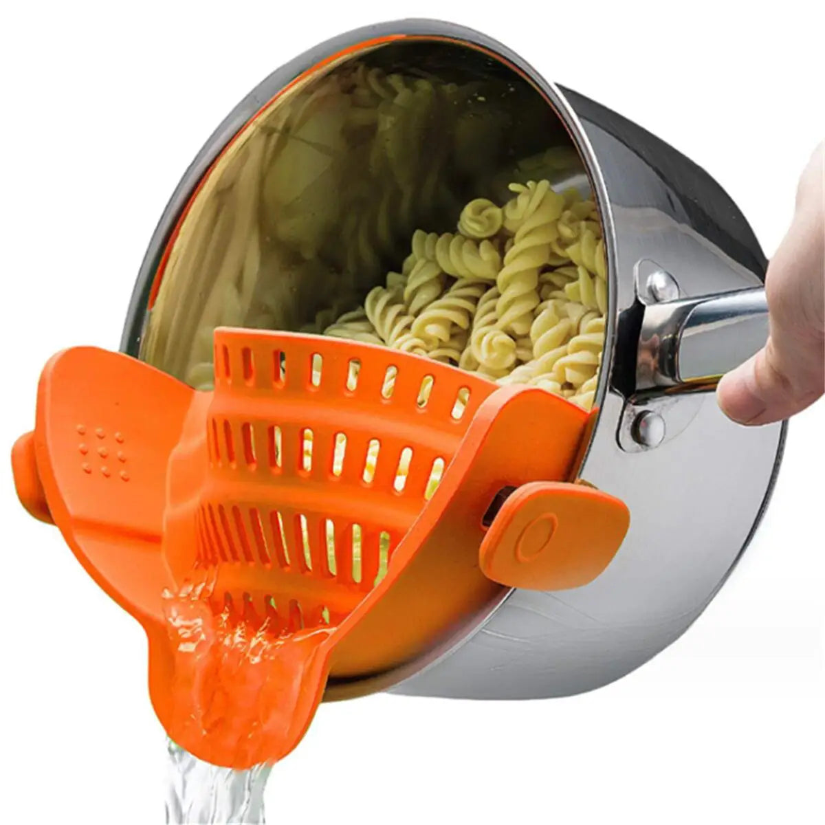 Clip-On Pot Strainer — Drain in Seconds