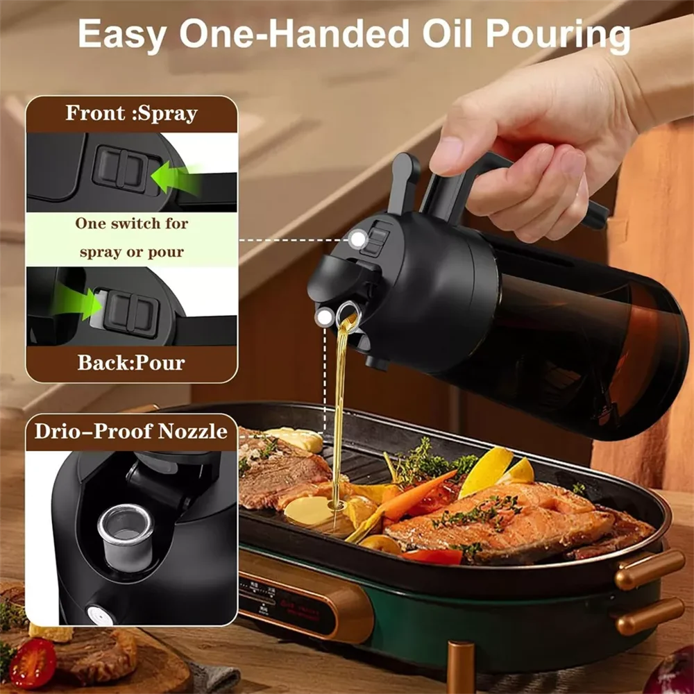 2-in-1 Oil Sprayer — Spray or Pour with Precision