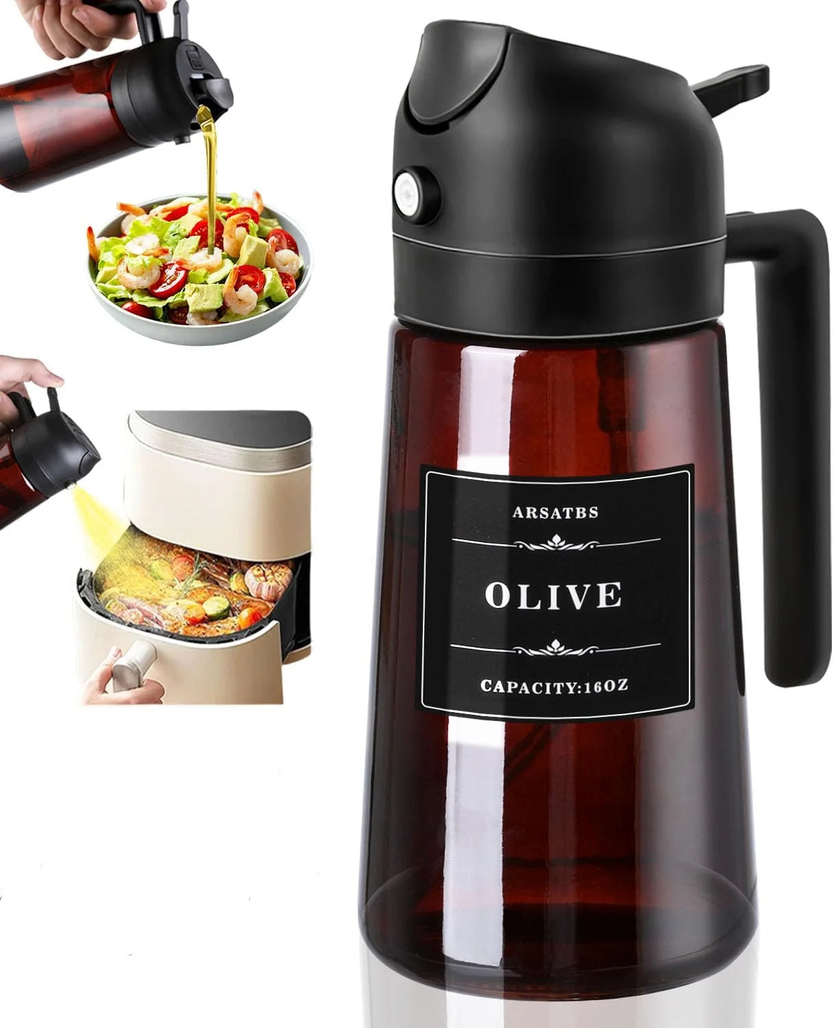 2-in-1 Oil Sprayer — Spray or Pour with Precision